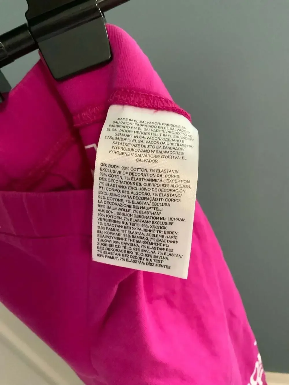 The North Face Cotton Logo Legging Size XS/TP (6) Fuchsia Pink